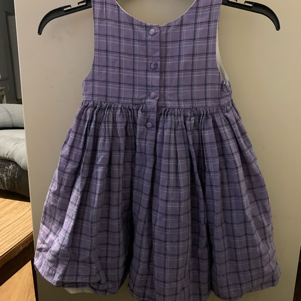 Purple Plaid Kids Dress